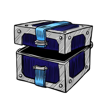 recommend clip art: Treasure chest vector illustration isolated on white background