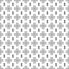 Vector seamless Pineapple pattern EPS. Modern stylish texture SVG. Geometric striped ornament. Monochrome linear braids. Black and White Pineapple Pattern