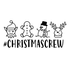 christmas crew logo inspirational quotes typography lettering design