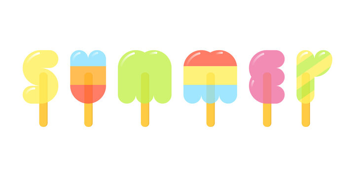 Summer ice cream typography