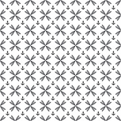 Fototapeta premium Vector seamless anchor pattern EPS. Modern stylish texture SVG. Geometric striped ornament. Monochrome linear braids. Black and White anchor Pattern