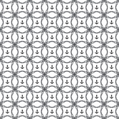 Vector seamless anchor pattern EPS. Modern stylish texture SVG. Geometric striped ornament. Monochrome linear braids. Black and White anchor Pattern
