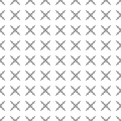 Vector seamless pattern EPS. Modern stylish texture SVG. Geometric striped ornament. Monochrome linear braids. Black and White Pattern