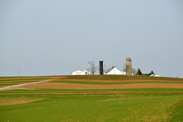 Amish Farm in Lancaster County Pennsylvania - obrazy, fototapety, plakaty