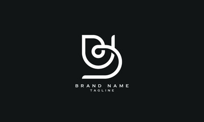Fototapeta premium UB, BA, CB, BC, Abstract initial monogram letter alphabet logo design