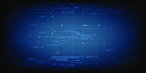 Vector illustrations of  blue digital hi-tech technology.Futuristic design concepts.