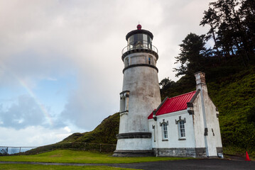 Fototapeta na wymiar Hecata head lighthouse on the Oregon coast