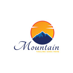 mountain concept logo icon vector template.