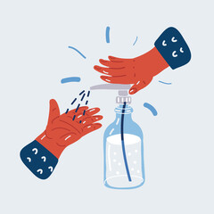 Vector illustration of Hand sanitizer