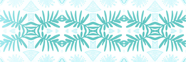 Fototapeta na wymiar Hand drawn floral ethnic pattern. Seamless abstract batik print.