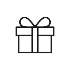Gift icon. Simple vector illustration on a white background