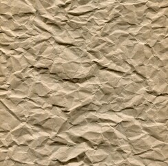 Old background heavily crumpled kraft paper for the background with an empty place to insert