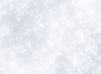 Snow crystals texture. A layer of shiny white snow. Winter background for Christmas projects.