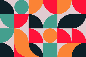 artwork poster with simple shape and figure. pattern design in Scandinavian style for web banner, branding package, fabric print, wallpaper