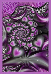 3d fractal illustration. Abstract fractal in bright and colorful color. Abstract forms.