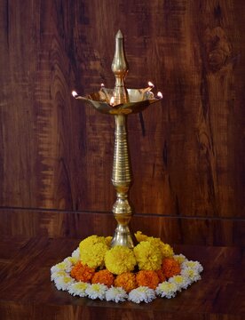 Decorated lighting with flowers