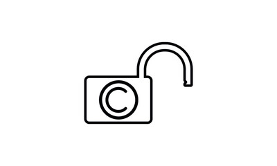 Copyright Icon for Graphic Design Projects.