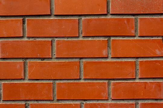 Architecture. Home design. Red brick wall background. Red brick wall background texture with high resolution details. Red brick background widescreen. The design of the office.