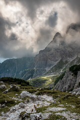 September misty day in the italian alps