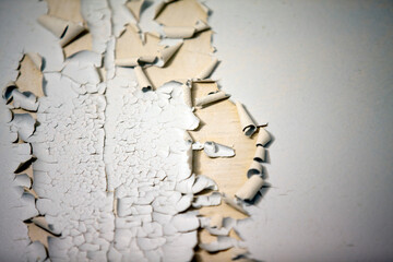 Peeling paint - or what happens when you use the wrong type of paint in the bathroom.