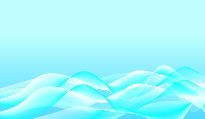 blue abstract shining background with curved lines