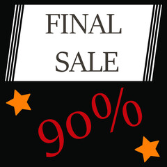 banner final sale 90% vector design
