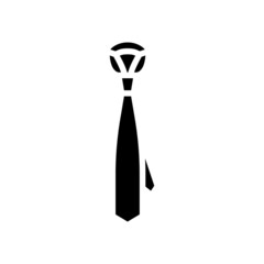 tie formalwear accessory glyph icon vector. tie formalwear accessory sign. isolated contour symbol black illustration