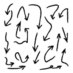 set of hand drawn arrows
