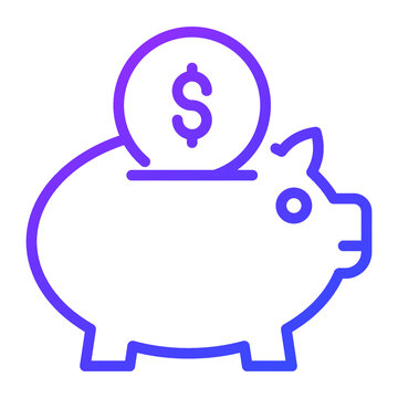 recommend clip art: piggy bank outline icon, business and finance icon.