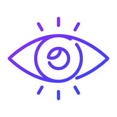 vision outline icon, business and finance icon.