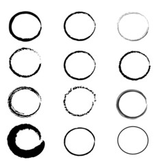 set of black and white circles