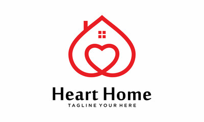 love home logo vector modern simple design combinations on a white background.