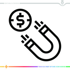 The editable line icon of soaring inflation can be used as a customizable black stroke vector illustration.