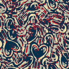 Classic marine blue red yellow seamless texture. Modern retro swim wear fashion allover print. Memphis style masculine grunge abstract background. High quality jpg swatch.