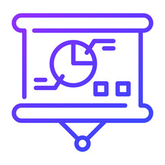 analytic outline icon, business and finance icon.
