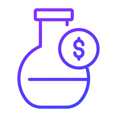 market search outline icon, business and finance icon.