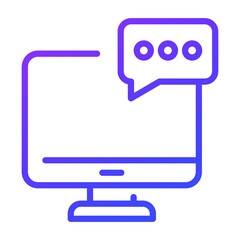 online support outline icon, business and finance icon.