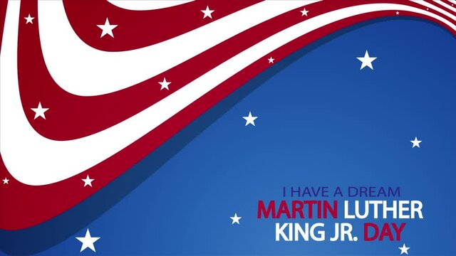 I HAVE A DREAM martin luther king day banner layout design, art video illustration.