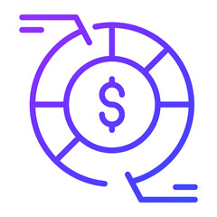 financial analysis outline icon, business and finance icon.