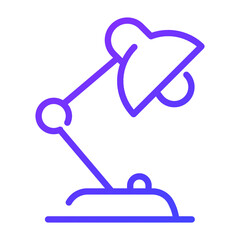 table lamp outline icon, business and finance icon.