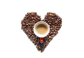 Romantic coffee and Valentine's Day