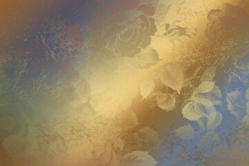 Golden Abstract  decorative paper texture  background  for  artwork  - Illustration