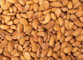 background of almonds