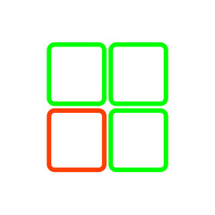 set of four buttons for design