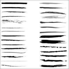 set of hand drawn underlines