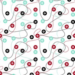 Seamless pattern with buttons for fabrics and textiles 