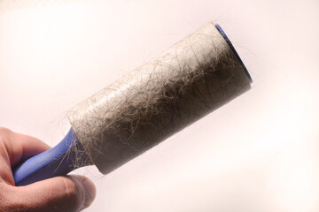 lint roller for clothes with sticky hair and wool