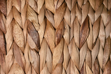 palm fiber weaving close up texture background