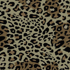 Fototapeta premium Full seamless leopard cheetah texture animal skin pattern vector. Brown design for textile fabric printing. Suitable for fashion use.