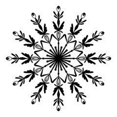 Snowflake icon. Isolated on white background. Vector